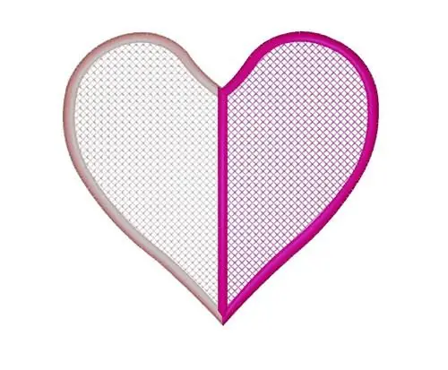 Free Delivery Split Heart Embroidery Design