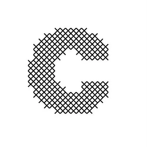 Latest Cross Stitch Font C Embroidery Design