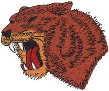 Mega Sale Screaming Tiger Head Embroidery Design