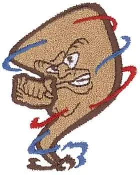 Best Seller Tornado Mascot Embroidery Design