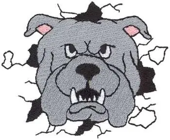 Brand New Bulldog Head Embroidery Design
