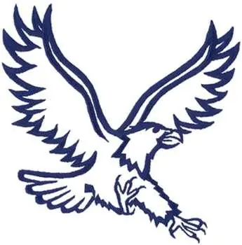 Premium Eagle Outline Embroidery Design