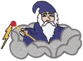 Wizard In Cloud Embroidery Design Exclusive Offer