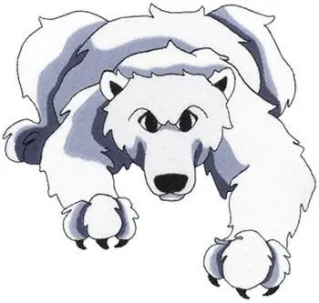 Crawling Polar Bear Embroidery Design Factory Price