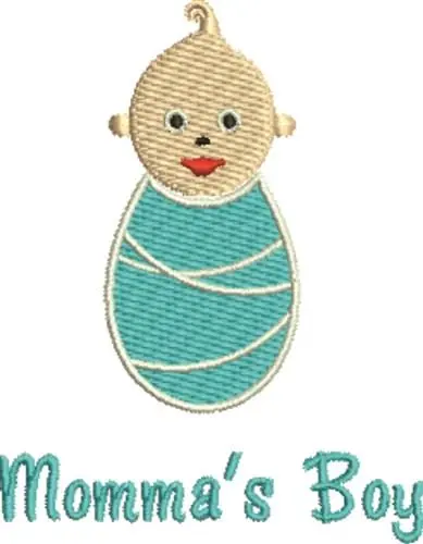 Baby Mommas Boy Embroidery Design Express Delivery