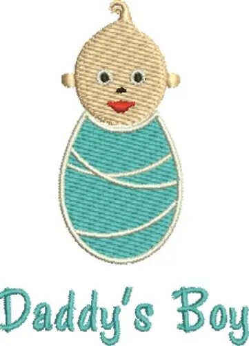 Baby Daddys Boy Embroidery Design Premium