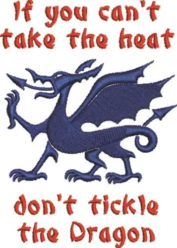 Tickle Dragon Embroidery Design New Release