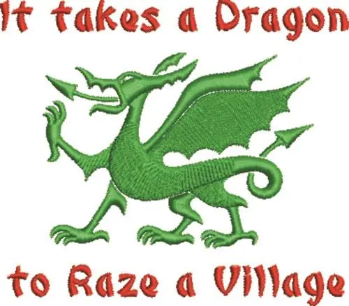 No Minimum Order Raze a Village Embroidery Design