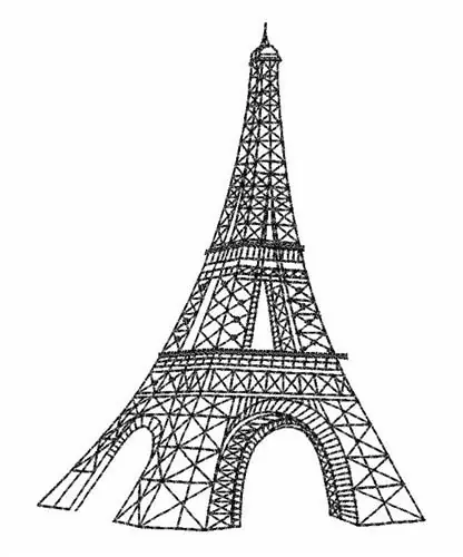 Handmade Eiffel Tower Embroidery Design