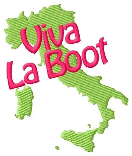 The Boot Italian Map Embroidery Design Buy Today