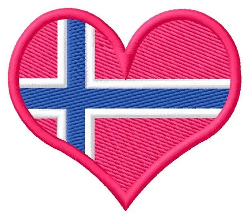 Order Now Norwegian Heart Embroidery Design