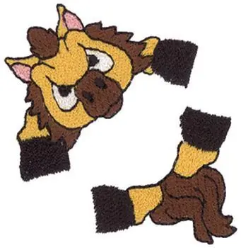 New Release Hugging Mustang Embroidery Design