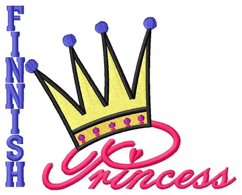Finnish Princess Embroidery Design Mega Sale