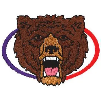 Worldwide Shipping Bear Emblem Embroidery Design