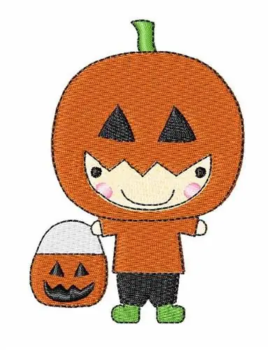 Weekend Sale Halloween Pumpkin Boy Embroidery Design