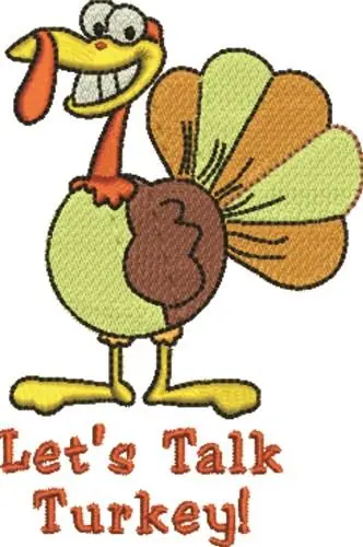 Trusted Brand Lets Talk Turkey Embroidery Design