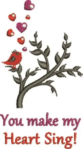 My Heart Sing Embroidery Design Next Day Delivery
