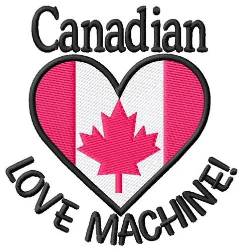 Time-Limited Canadian Love Machine Embroidery Design