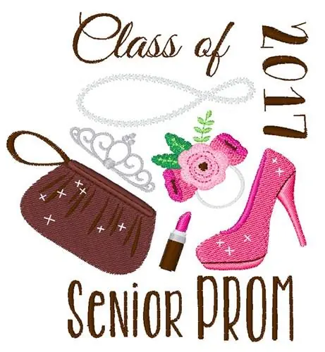 2017 Senior Prom Embroidery Design Handmade