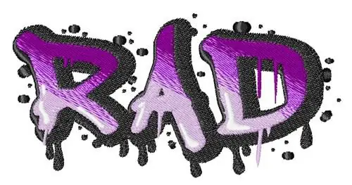 Warranty Included RAD Graffiti Embroidery Design