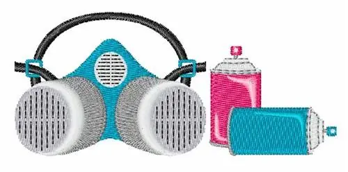 No Minimum Order Mask & Spray Paint Embroidery Design