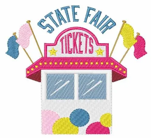 Bargain State Fair Tickets Embroidery Design