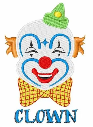 Circus Clown Embroidery Design Today Only