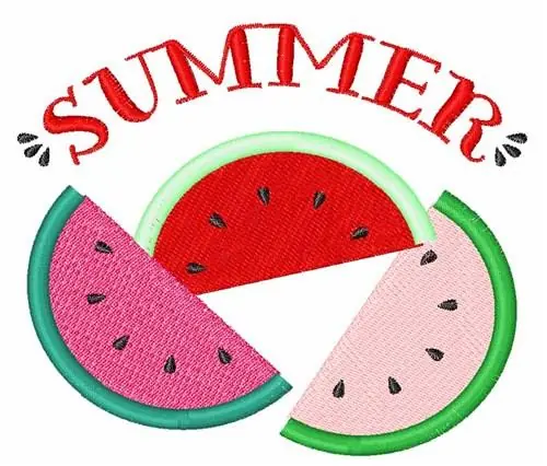 Summer Watermelon Embroidery Design Crafted