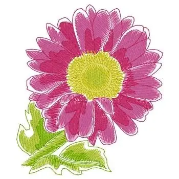 Best Price Gerbera Daisy Embroidery Design