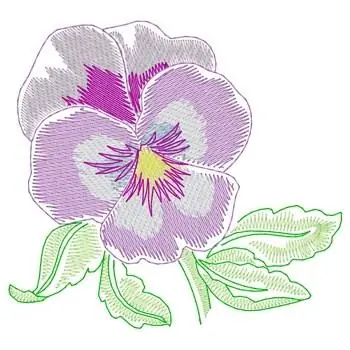 Limited Time Pansy Embroidery Design