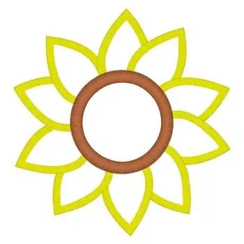 Shop Now Sunflower Outline Embroidery Design