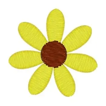 Luxury Yellow Daisy Embroidery Design