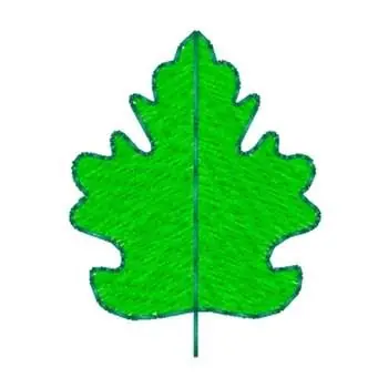 Authentic Green Leaf Embroidery Design
