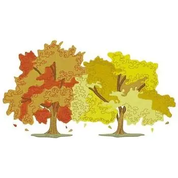 Fall Trees Embroidery Design New Arrival