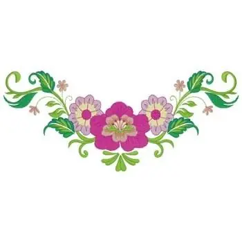 Today Only Floral Swag Border Embroidery Design