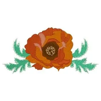 Realistic Poppy Border Embroidery Design Today Only