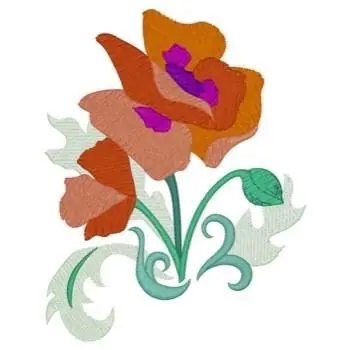 Poppy Embroidery Design Professional Grade