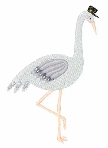 Baby Stork Embroidery Design No Minimum Order