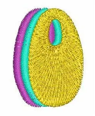 Fast Shipping Groovy Font 0 Embroidery Design