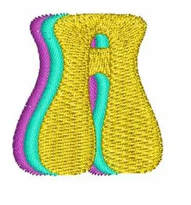 Groovy Font A Embroidery Design Crafted