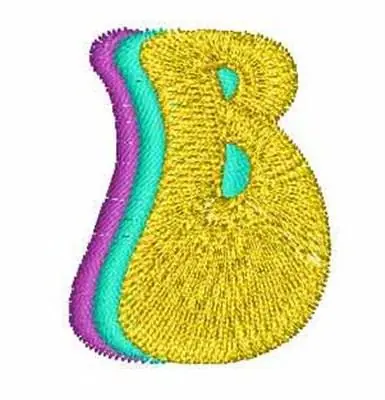 Express Delivery Groovy Font B Embroidery Design