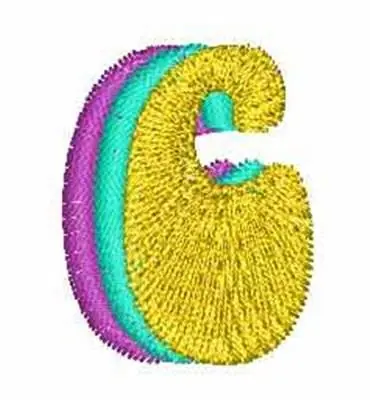 Reduced Price Groovy Font c Embroidery Design