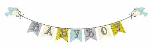 Authentic Baby Boy Banner Embroidery Design