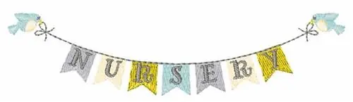 New Arrival Nursery Banner Embroidery Design