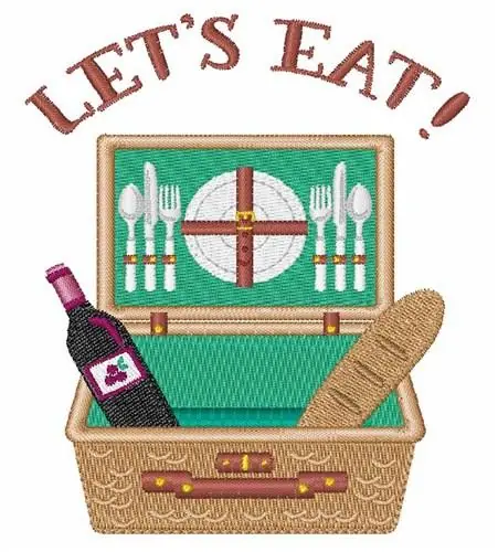 Lets Eat Embroidery Design Hot Picks
