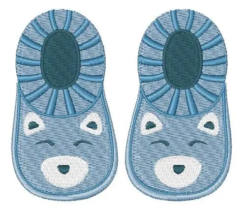 Budget Blue Baby Booties Embroidery Design