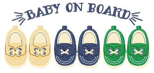 Baby On Board Embroidery Design Exclusive