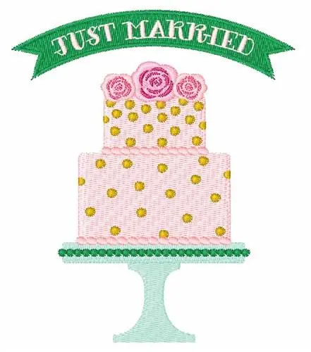 Just Married Embroidery Design Last Chance
