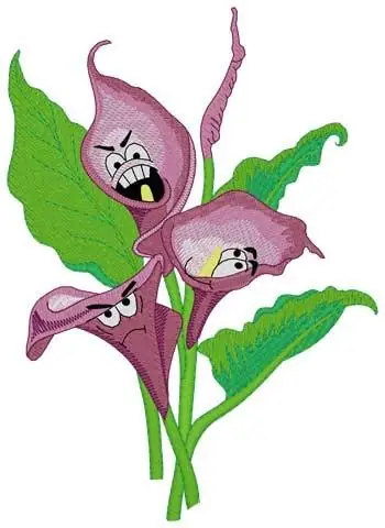 Sale Calla Lily Cartoon Embroidery Design