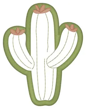 Same Day Shipping Cactus Applique Embroidery Design